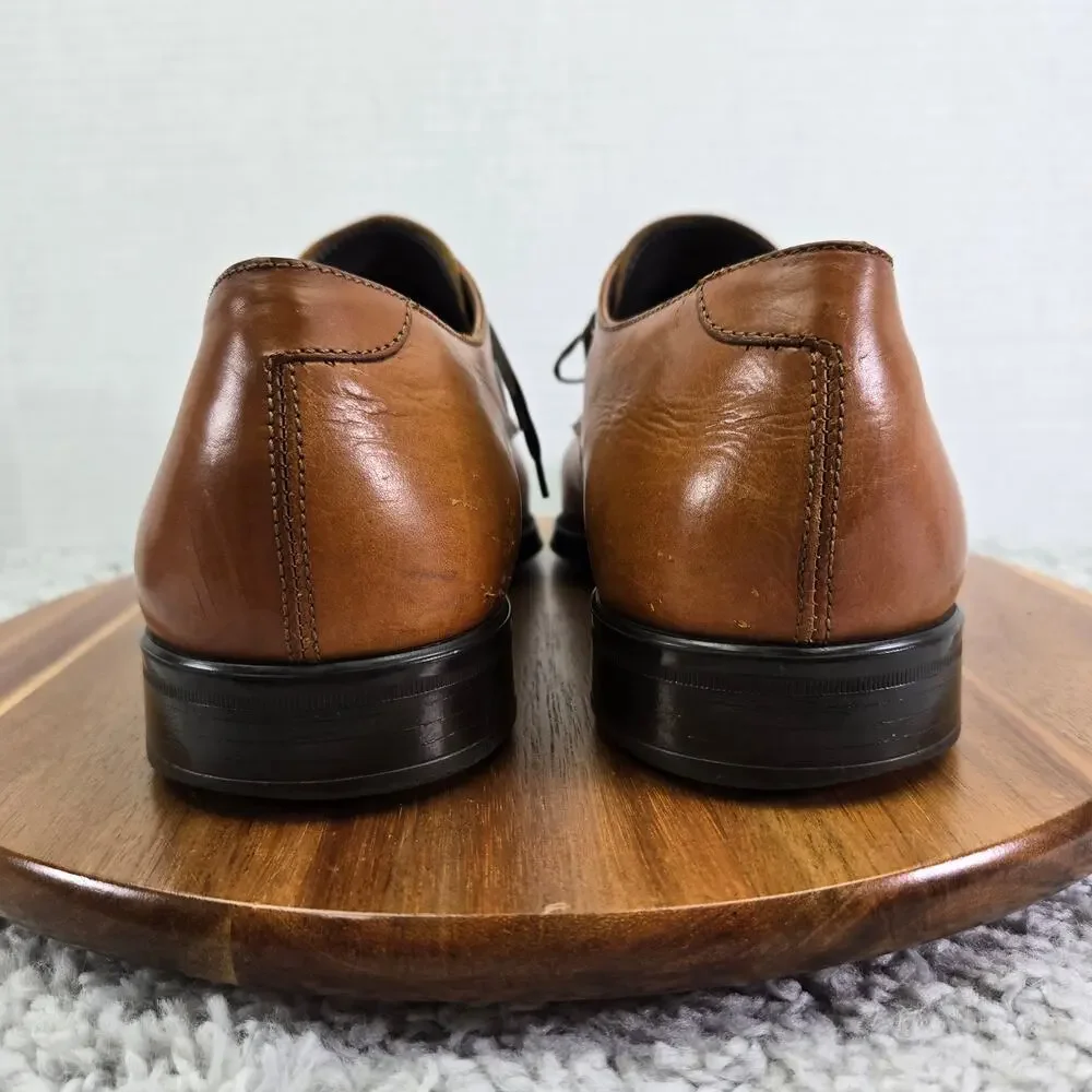 To Boot New York Mens 10 Brown Suede Plain Toe Casual Derby Oxford Dress Shoe